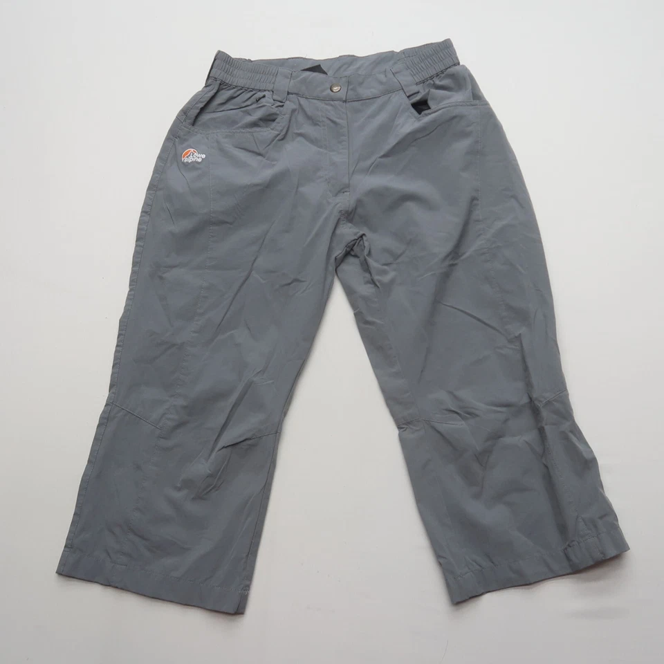 Lowe Alpine Womens Hiking Capri Pants Size 8 Grey Elastic Waist Nylon Stretch - Image 1 of 4