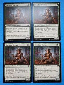 4x Dawnhart Disciple Crimson Vow Mtg Card Creature Human Warlock Forest 196 - Picture 1 of 4