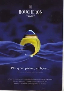 lot pages publicitaires de magazines anciens - publicités parfums BOUCHERON - Bild 1 von 3