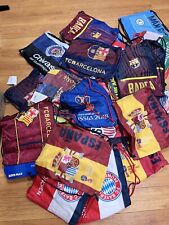 Wholesale bulk lot of 36 assorted soccer team string backpacks Gym Sack