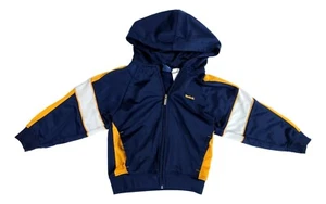 Boys Size 6 REEBOK Dark Blue & Yellow Athletic Zip Jacket Preowned - Picture 1 of 4