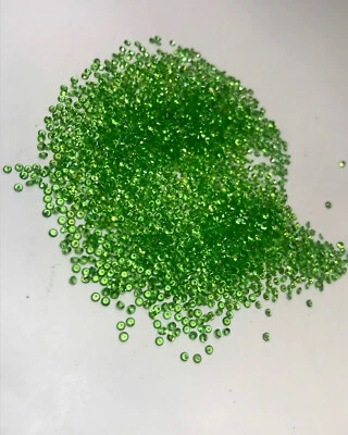 1.5mm Rounds Diamond Cut Natural Tsavorite  50 Stones 1 Pack - Image 1 of 3