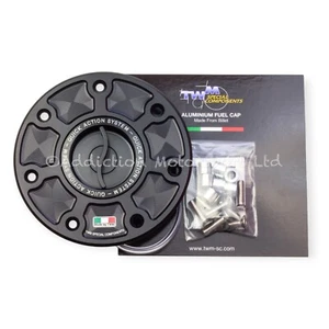 TWM Keyless Quick Release Action Black Fuel Cap for Kawasaki Ninja ZX-6R 1995-99 - Picture 1 of 4