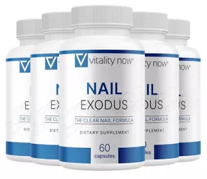 (5 Pack) Nail Exodus Capsules for Healthier Feet - Vitality Clear Nail Formula - Picture 1 of 3