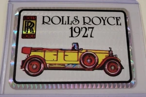 1927 ROLLS ROYCE Antique Car 1980's PRISMATIC Prism VENDING MACHINE STICKER CARD - Picture 1 of 3