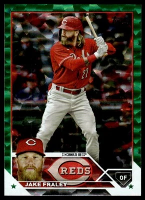 2023 Topps Series 2 GREEN /499 Jake Fraley Cincinnati Reds #657 R111 - Image 1 of 2