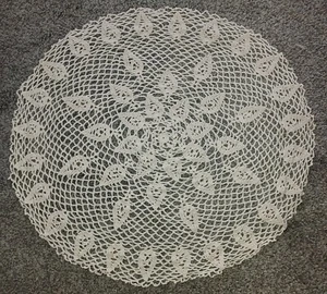Vintage Ivory Lace Doily 15in. Diameter - Picture 1 of 8