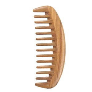 Peine para barba de sándalo peine de dientes anchos peine para cabello de madera - Imagen 1 de 12