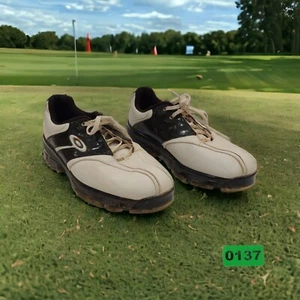 Oakley Herren Größe 8 US schwarz & weiß Golfschuhe Stollen Spikes - Bild 1 von 12