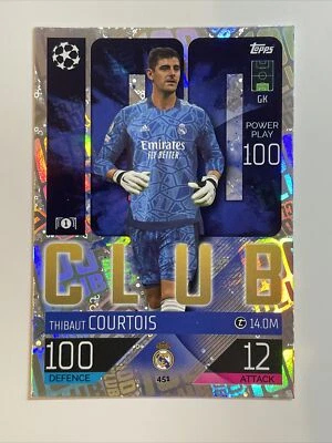 2022-23 Topps Match Attax UCL 100 Club Thibaut Courtois #451 - Image 1 of 2