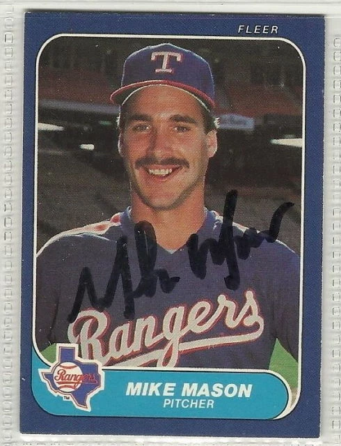 mike mason signed autographed card 1986 fleer - Image 1 of 1
