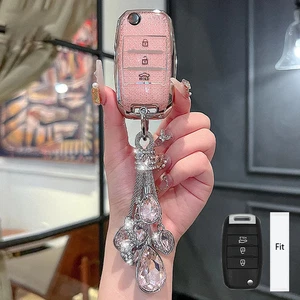 Funda para llave de coche Sportege Picanto Optima diamante rosa para KIA RIO3 K2 K3 K4 K5 - Imagen 1 de 5