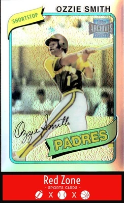 2001 Topps Archives Reserve REFRACTOR- #76 Ozzie Smith NM. - Image 1 of 2