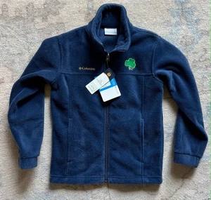 NWT Notre Dame Columbia Fleece ND Blue Full-Zip Jacket Youth Small YS NEW - Picture 1 of 3