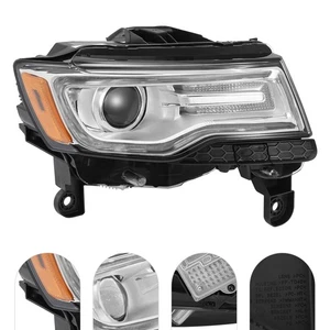 HID Headlight Passenger Right Side Headlamp For 2014-2021 Jeep Grand Cherokee - Picture 1 of 16