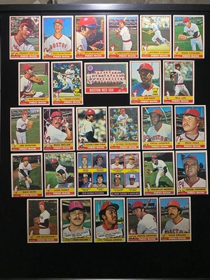 Boston Red Sox 1976 Topps Team Set! (28 tarjetas) Yaz, Fisk, Lynn, Arroz, 2 intercambiadas y RC's+ Foto 1 de 4