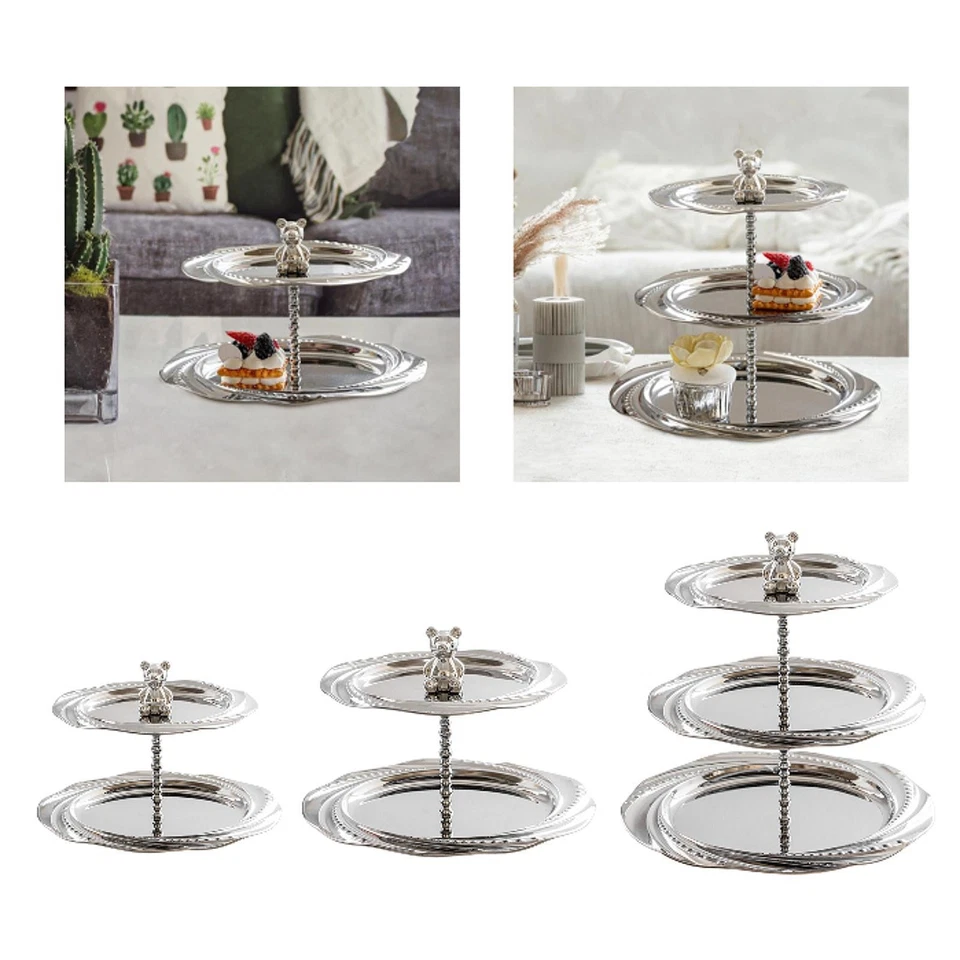 Stand da cupcake a strati Vernello da servizio con figura di figura di di orso - Immagine 1 di 1