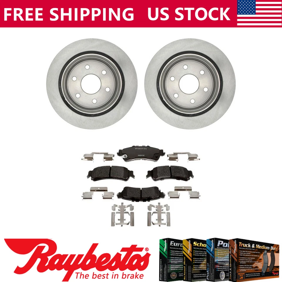 Rear Kit Brake Rotors + Metallic Pads Set For 2001-2002 Chevrolet Silverado 1500 - Image 1 of 4