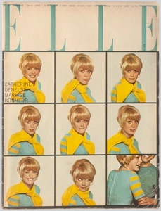 'ELLE' FRENCH VINTAGE MAGAZINE CATHERINE DENEUVE COVER 17 AUGUST 1965 - Picture 1 of 3