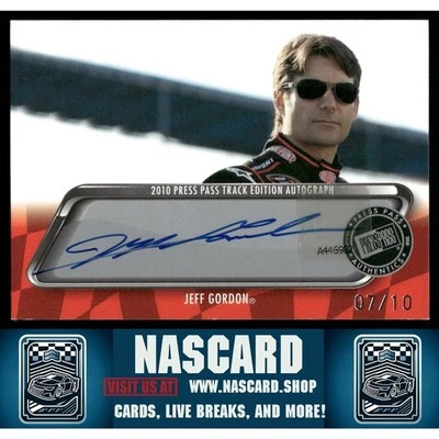 2010 Press Pass Track Edition Autograph Jeff Gordon 07/10 - Image 1 of 2