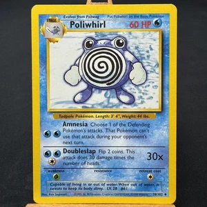 Poliwhirl - 38/102 - Base Set - Unlimited - Uncommon - Pokemon - WOTC - Played - Picture 1 of 3