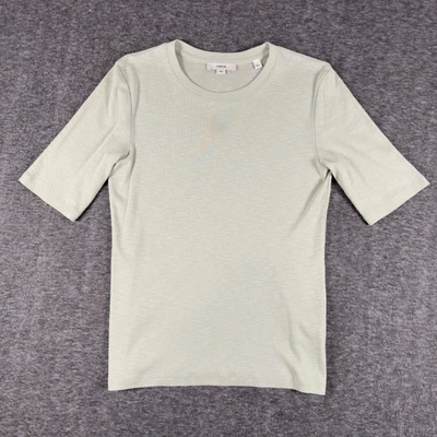 Vince рубашка женщин средний светло-зеленый локоть рукав хлопок модальный Crewneck - Изображение 1 из 4