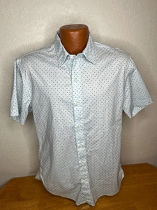 Camisa Para Hombres Bonobos S/S Botón Frontal Ajuste A Medida | Grande L | Lunares Azules | Algodón - Imagen 1 de 5