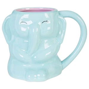 Gigil Elephant Mug Dolomite Graphics Decorative Soft Pastel Green Kids Milk Home - Picture 1 of 1