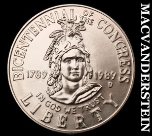 1989-D Bicentennial of Congress Commemorative Half Dollar - Choice Gem BU #E1531 - Picture 1 of 2