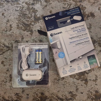 Swann Leak Alert Sensor Model SWIFI-LEAK White Pipe Appliance Leak Detector - Image 1 of 4