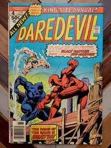 Daredevil Annual #4 (Marvel 1976) en muy buen estado - 3,5 co-protagonizada por Black Panther, Sub-Mariner - Imagen 1 de 10