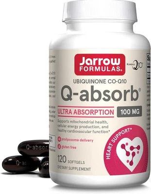 Jarrow Formulas Q-Absorb CO-Q10 Ultra Absorption 100mg, 120 Softgels, pack of 1 - Image 1 of 4