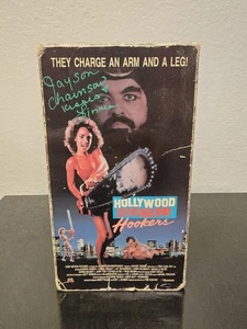 Hollywood Chainsaw Hookers RARE autographed VHS Linnea Quigley Horror - Picture 1 of 5