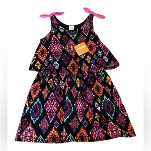 NWT Gymboree Island Girls Dress – Size 6 - Black, Pink - Hippie Boho NEW - Picture 1 of 4