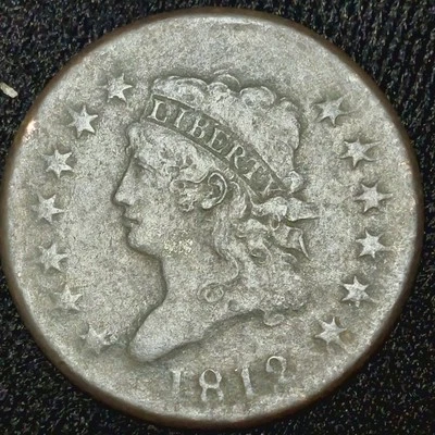 1812 Classic Head Large Cent ~ Small Date ~ XF DETAILS  - Image 1 of 4