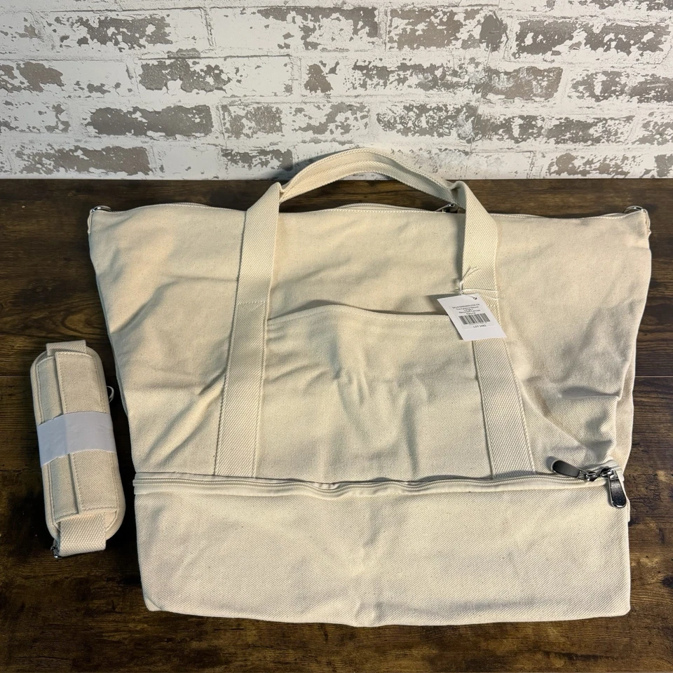 NUEVO Bolso de fin de semana Lo & Sons The Catalina Deluxe - Lona reciclada - Natural - LRG Foto 1 de 4