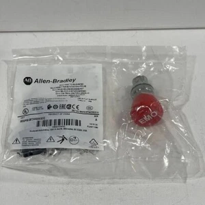 Allen Bradley 800FM-MT44EMX02  22mm Push Button Twist Release Head "EMO" Metal - Picture 1 of 3