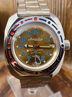 Vintage Watch VOSTOK WOSTOK  KOMANDIRSKIE Amphibia, Automatic, RUSSIA #6547 - Image 1 of 4