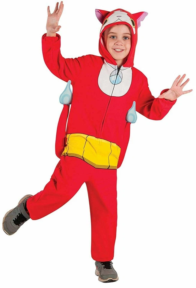 Yo-kai Watch Jibanyan Kids Size S 4/6 Licensed Costume Outfit Rubie's 6u7pzj1