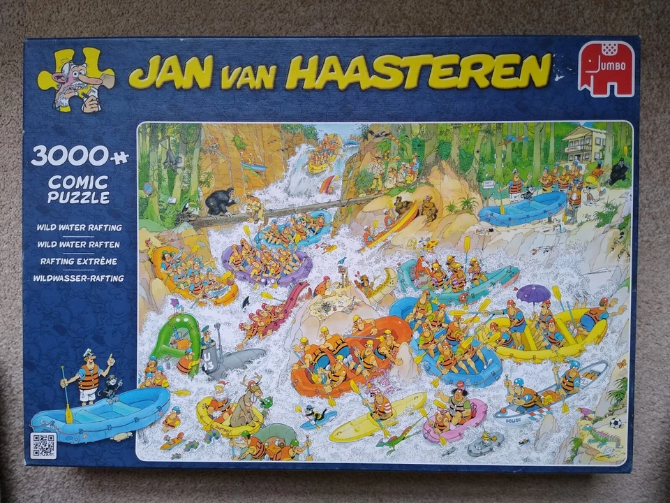 Jan Van Haasteren Wild Water Rafting jigsaw puzzle 3000 pieces COMPLETE, VGC - image 1 of 1