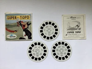 Vintage View Master Super Topo (Mighty Mouse) Reels x 3 Plus Booklet - Italian - Picture 1 of 16