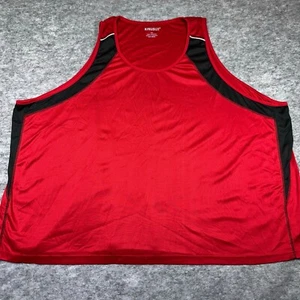 KingSize Herren 7XL Rot & Schwarz Ärmellos Tank Top 100% Polyester TOP - Bild 1 von 6