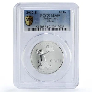 Switzerland 20 francs Globi Parrot Mascots Cartoons MS69 PCGS silver coin 2012 - Picture 1 of 2