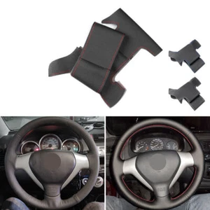 Car Perforated Leather Steering Wheel Wrap Cover For Honda City Jazz Fit 07 08 - Picture 1 of 14