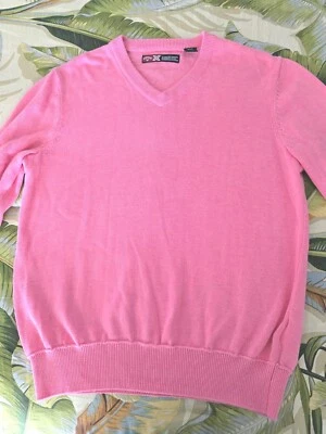 Suéter Pullover Callaway Rosa Mediano Para Mujer Cuello en V Manga Larga Golf Tenis Foto 1 de 4