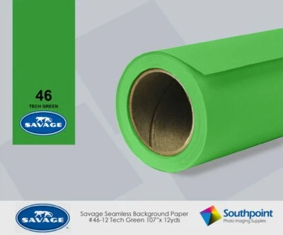 Savage Seamless Background Paper #46-12 Tech Green 107”x 12yds LOCAL PICKUP - Image 1 of 3