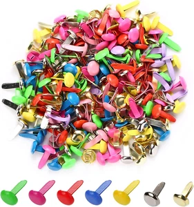 200 Pcs Mini Brads Metal Brad Fasteners Split Pins Pastelround Brads for Paper C - Picture 1 of 7