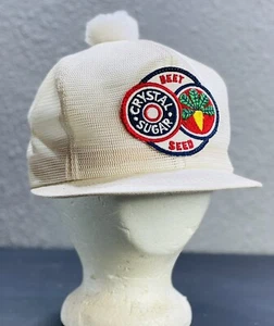 Vintage 70s K-BRAND American CRYSTAL SUGAR BEET SEED Patch Snapback Hat Cap USA - Picture 1 of 5