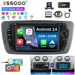 Für Seat Ibiza IV 6J 2009-2013 Android14 Carplay Autoradio GPS BT FM RDS DAB+Kam - Bild 1 von 14