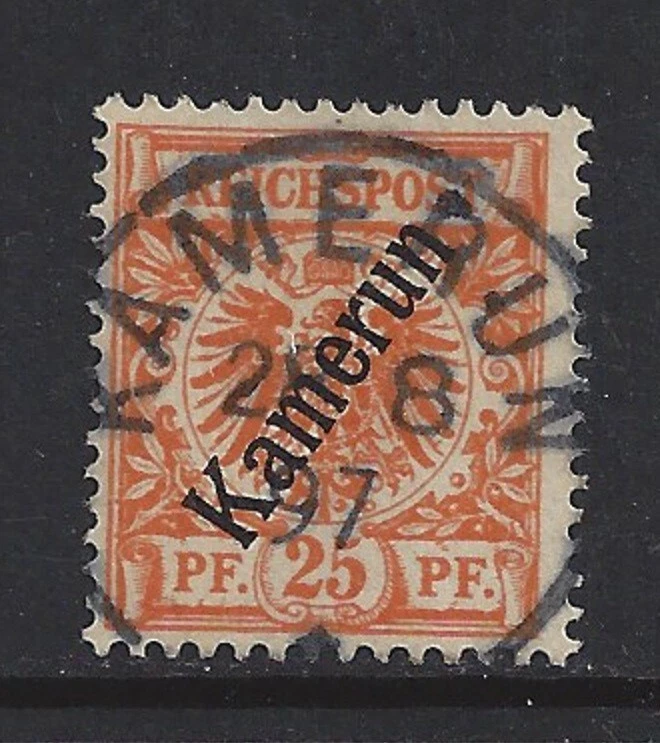 Germany colonies 1899 Cameroun 25 Pfennig early issue used  KAMERUN, $ 141.00 - Image 1 of 1